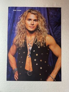 Mike Tramp Pinup - Blonde Hair, Black Vest